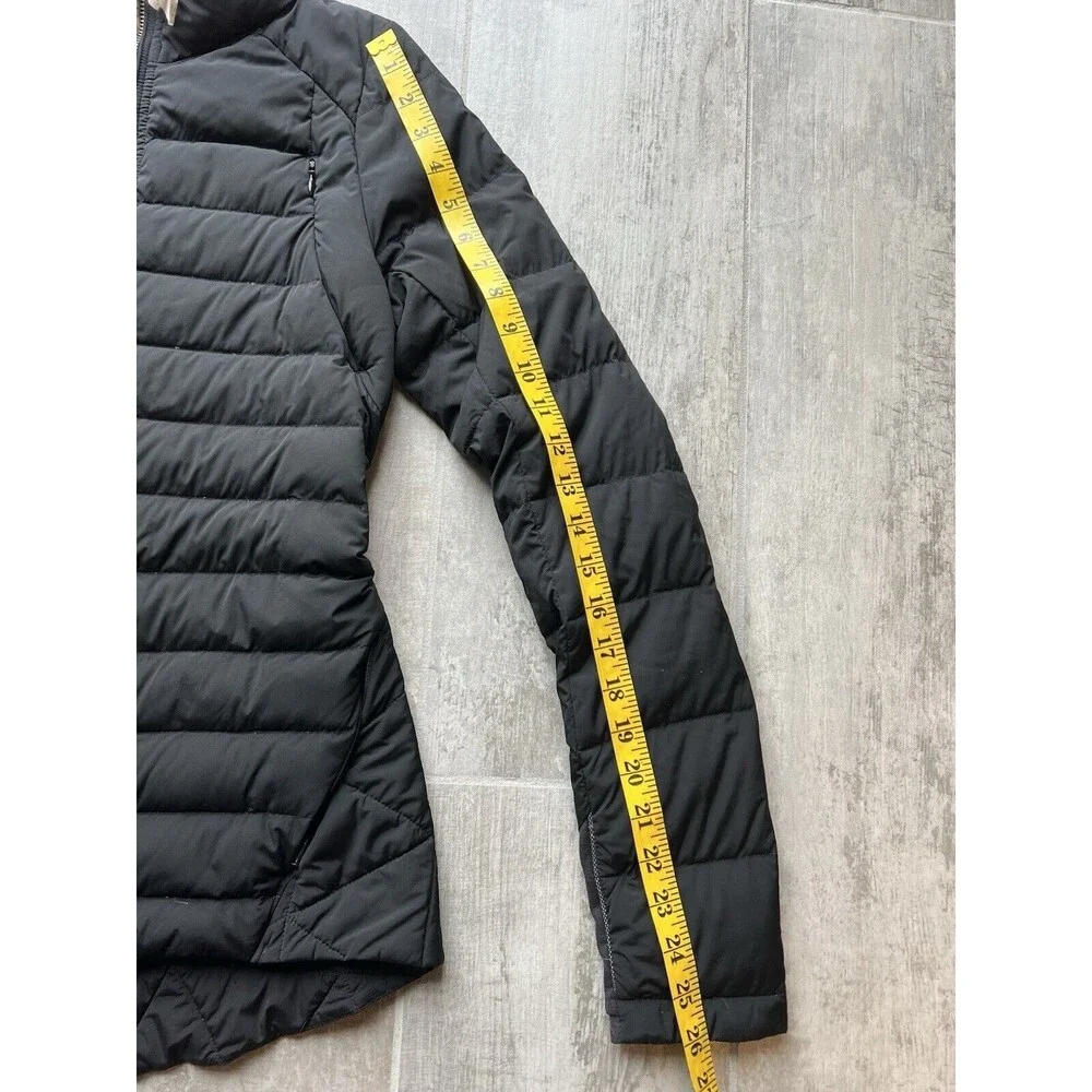 LULULEMON Fluffed Up Jacket Black Goose Down Full Zip Water Wind Resistant 6